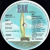 HOT CHOCOLATE XIV Greatest Hits Vinyl Record LP RAK 1977