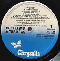 HUEY LEWIS AND THE NEWS Fore! Vinyl Record LP Chrysalis 1986