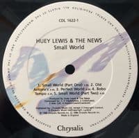 HUEY LEWIS AND THE NEWS Small World Vinyl Record LP Chrysalis 1988