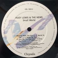 HUEY LEWIS AND THE NEWS Small World Vinyl Record LP Chrysalis 1988