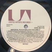Imperial Rockabillies Volume Two Vinyl Record LP United Artists 1979