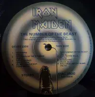 IRON MAIDEN The Number Of The Beast Vinyl Record LP EMI 1982 UK 1st Pressing A-2/B-4 Matrix