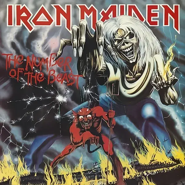 IRON MAIDEN The Number Of The Beast Vinyl Record LP EMI 1982 UK 1st Pressing A-2/B-4 Matrix