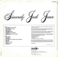 JACK JONES Sincerely Vinyl Record LP Coral 1973