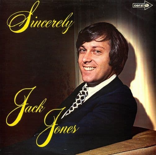 JACK JONES Sincerely Vinyl Record LP Coral 1973