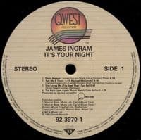 JAMES INGRAM It's Your Night Vinyl Record LP Quest 1983