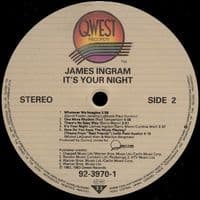 JAMES INGRAM It's Your Night Vinyl Record LP Quest 1983