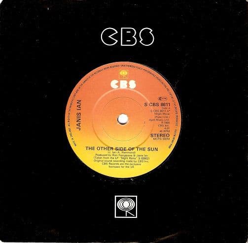 JANIS IAN The Other Side Of The Sun Vinyl Record 7 Inch CBS 1980