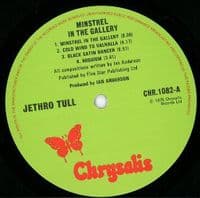 JETHRO TULL Minstrel In The Gallery Vinyl Record LP Chrysalis 1975