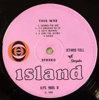 JETHRO TULL This Was Vinyl Record LP Island 1968 UK Stereo 1st Press Pink Bullseye Label Wide Spine
