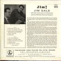 JIM DALE Jim! Vinyl Record 10 Inch Parlophone 1958