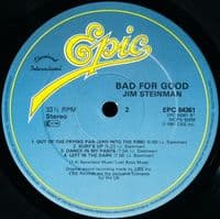 JIM STEINMAN Bad For Good Vinyl Record LP Epic 1981