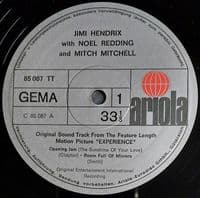 JIMI HENDRIX Original Sound Track 'Experience' Vinyl Record LP German Ariola 1971