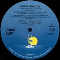 JIMMY CLIFF The Best Of Jimmy Cliff Vinyl Record LP Island