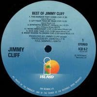 JIMMY CLIFF The Best Of Jimmy Cliff Vinyl Record LP Island