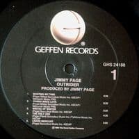 JIMMY PAGE Outrider Vinyl Record LP US Geffen 1988