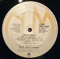 JOAN ARMATRADING Me Myself I Vinyl Record LP A&M 1980