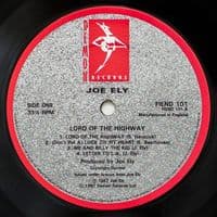 JOE ELY Lord Of The Highway Vinyl Record LP Demon 1987