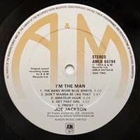 JOE JACKSON I'm The Man Vinyl Record LP A&M 1979
