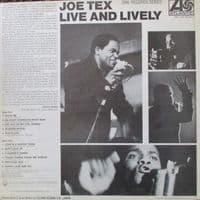 JOE TEX Live And Lively Vinyl Record LP Atlantic 1968