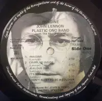 JOHN LENNON Imagine Vinyl Record LP Apple 1971 UK 1st Pressing 1U/1U Porky Pecko + Poster & Postcard