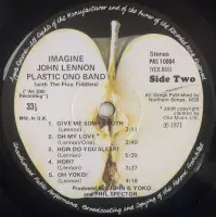 JOHN LENNON Imagine Vinyl Record LP Apple 1971 UK 1st Pressing 1U/1U Porky Pecko + Poster & Postcard