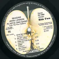 JOHN LENNON Imagine Vinyl Record LP Apple 1971 UK 1st Pressing 1U/1U Porky Pecko + Poster & Postcard