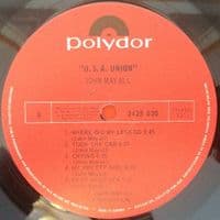 JOHN MAYALL USA Union Vinyl Record LP Canadian Polydor 1970