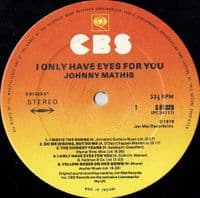 JOHNNY MATHIS I Only Have Eyes For You Vinyl Record LP CBS 1976