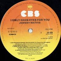 JOHNNY MATHIS I Only Have Eyes For You Vinyl Record LP CBS 1976