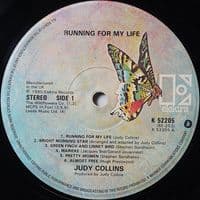 JUDY COLLINS Running For My Life Vinyl Record LP Elektra 1980