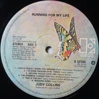 JUDY COLLINS Running For My Life Vinyl Record LP Elektra 1980