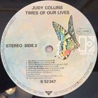 JUDY COLLINS Times Of Our Lives Vinyl Record LP Elektra 1982