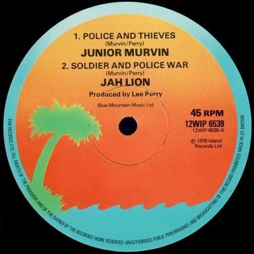 JUNIOR MURVIN Police And Thieves Vinyl Record 12 Inch Island 1980