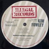 KIM FOWLEY Sunset Boulevard Vinyl Record LP Illegal 1978