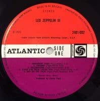 LED ZEPPELIN Led Zeppelin III Vinyl Record LP Atlantic 1970.