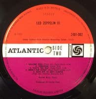 LED ZEPPELIN Led Zeppelin III Vinyl Record LP Atlantic 1970.