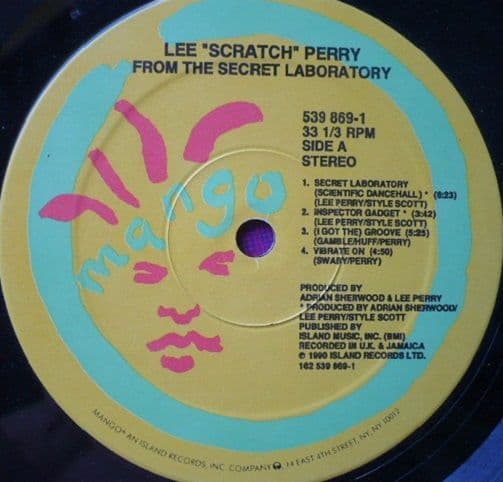 LEE SCRATCH PERRY From The Secret Laboratory Vinyl Record LP US