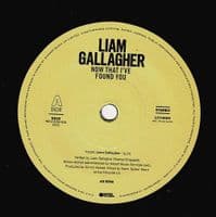 LIAM GALLAGHER Now That I've Found You Vinyl Record 7 Inch Warner 2019 Etched 45rpm Single Oasis