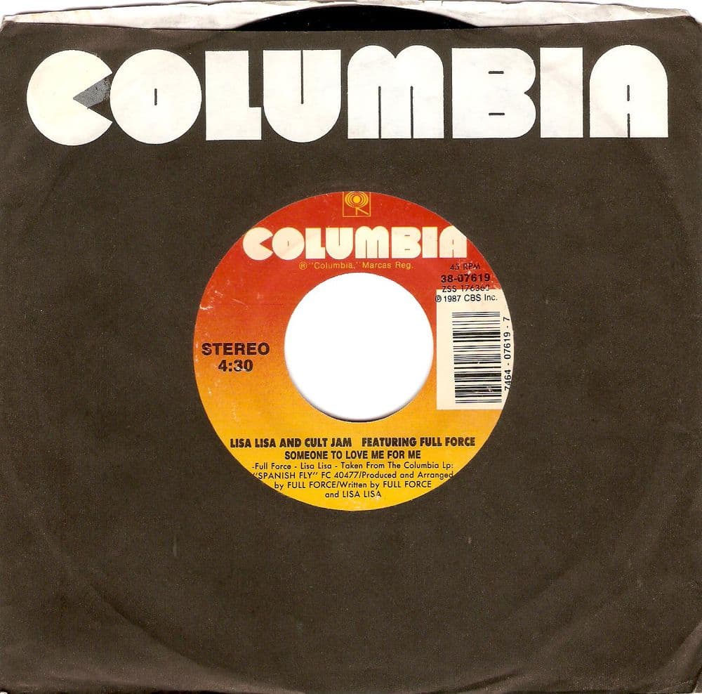 LISA LISA AND CULT JAM Someone To Love Me For Me Vinyl Record 7 Inch US Columbia 1987