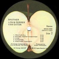 LON & DERREK VAN EATON Brother Vinyl Record LP US Apple 1972