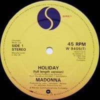 MADONNA Holiday Vinyl Record 12 Inch Sire 1985