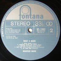MANFRED MANN What A Mann Vinyl Record LP Fontana 1968.