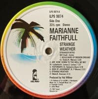 MARIANNE FAITHFULL Strange Weather Vinyl Record LP Island 1987