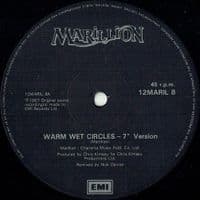 MARILLION Warm Wet Circles (Remix) Vinyl Record 12 Inch EMI 1987
