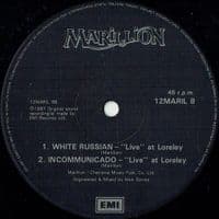 MARILLION Warm Wet Circles (Remix) Vinyl Record 12 Inch EMI 1987