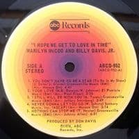 MARILYN McCOO AND BILLY DAVIS, JR. I Hope We Get To Love In Time Vinyl Record LP US ABC 1976
