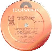 MARLENA SHAW Love Is In Flight Vinyl Record LP US Polydor 1988