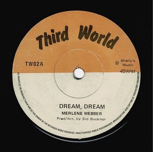 MARLENE WEBBER Dream, Dream Vinyl Record 7 Inch Third World 1975