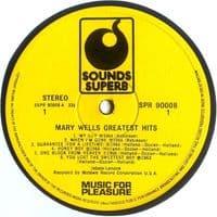 MARY WELLS Greatest Hits Vinyl Record LP Sounds Superb 1973